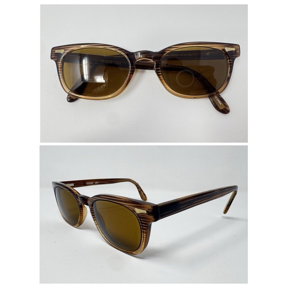U.S. Army Victor Brown Stripes Sunglass Frames Only 52-22-148